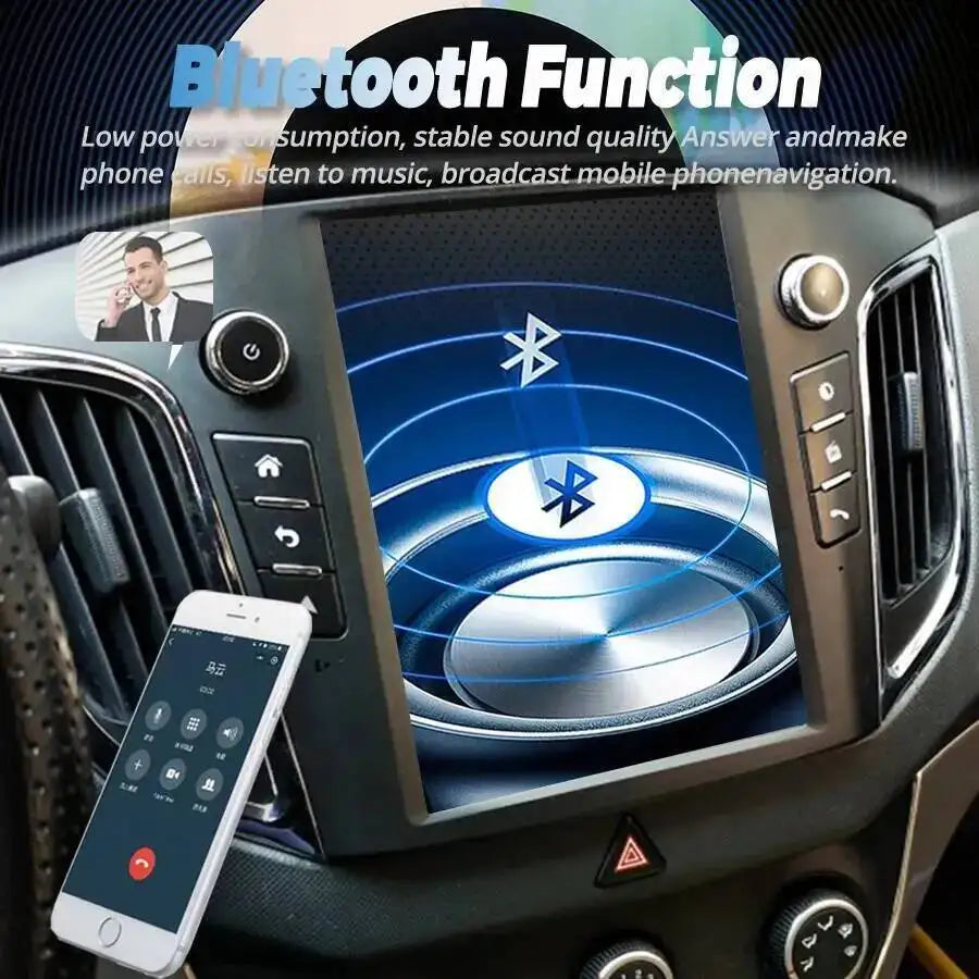 4G 10.4inch Car Multimedia GPS 256GB Vertical Qled Screen Android 15 Video Player Radio Fo