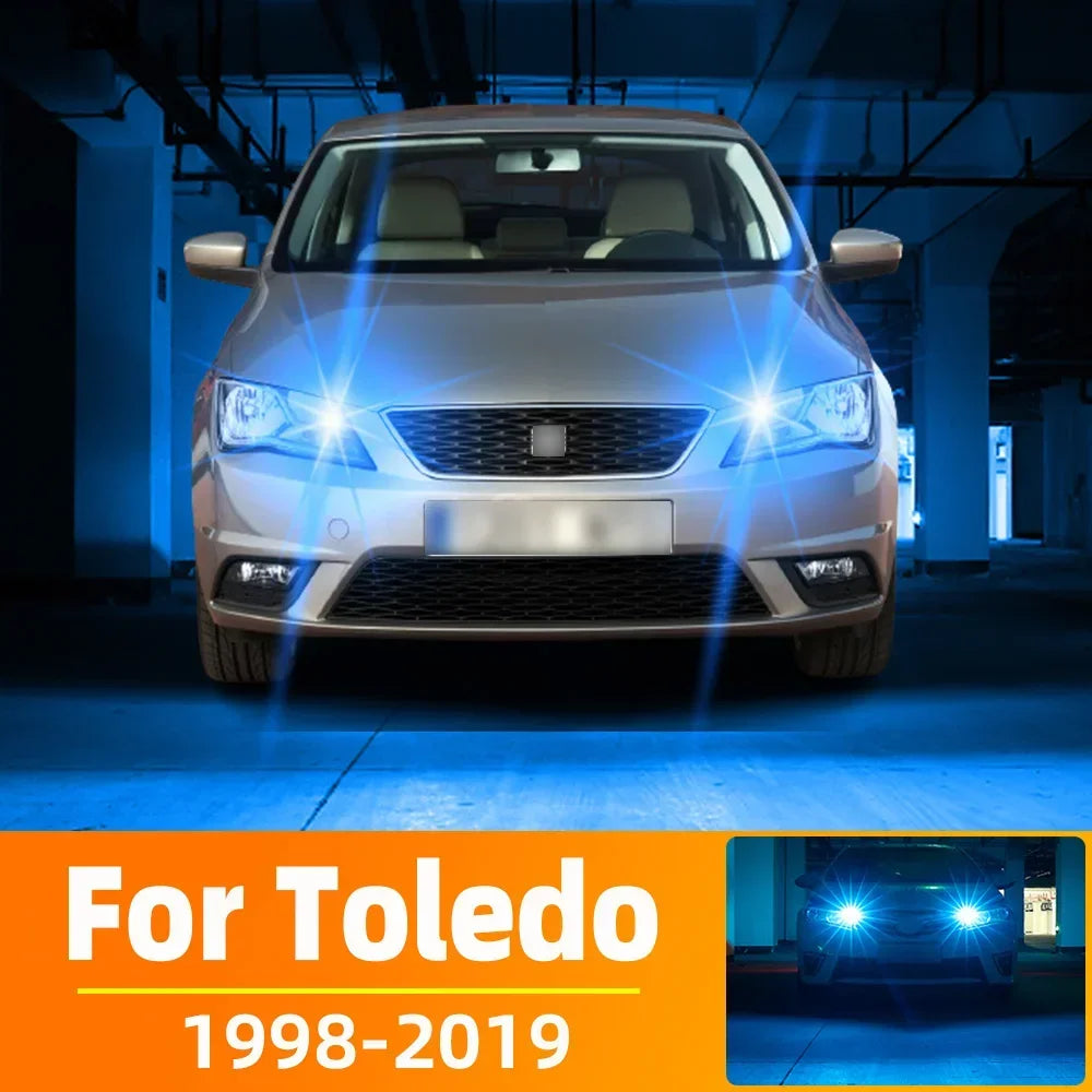 2-Piece LED Interior Light Kit for Seat Toledo 2 MK2 1M 3 MK3 5P 4 MK4 KG Accessories 1998-2019 - Canbus Dome Map Doo...