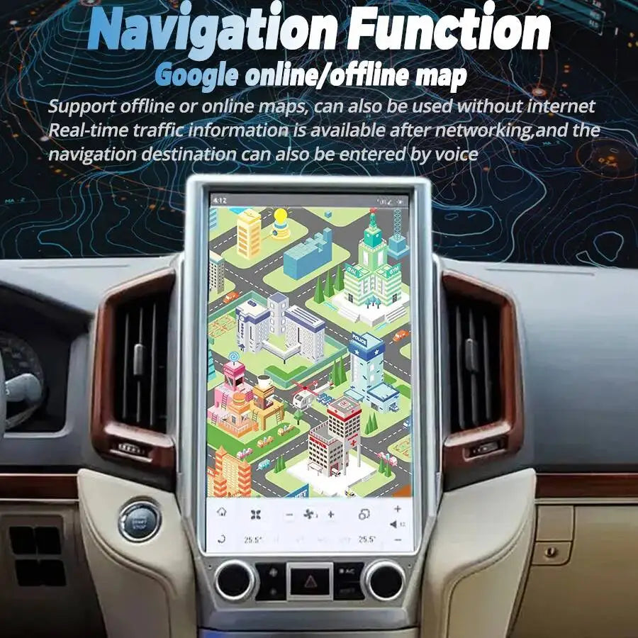 16inch Android Screen For Toyota Land Cruiser 200 LC300 2016-2020 Car Radio GPS Carplay Na | AUTOKITSHOP