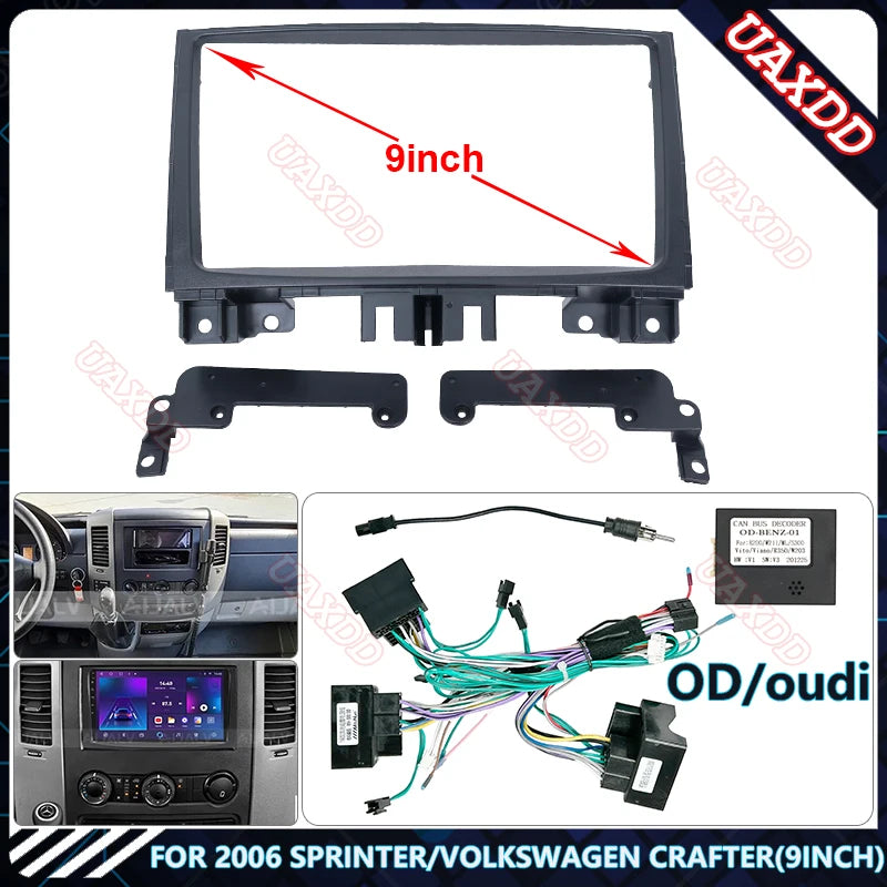 For 2006 BENZ SPRINTER/VOLKSWAGEN CRAFTER 9INCH Stereo Audio Screen Multimedia Video CD Pl