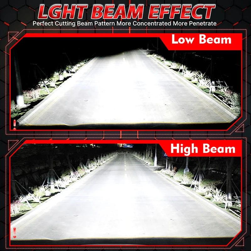 H7 LED H4 H8 H9 H11 9005 HB3 9006 HB4 Projector Lens 7500000LM 6500K High Low Beam For Lef