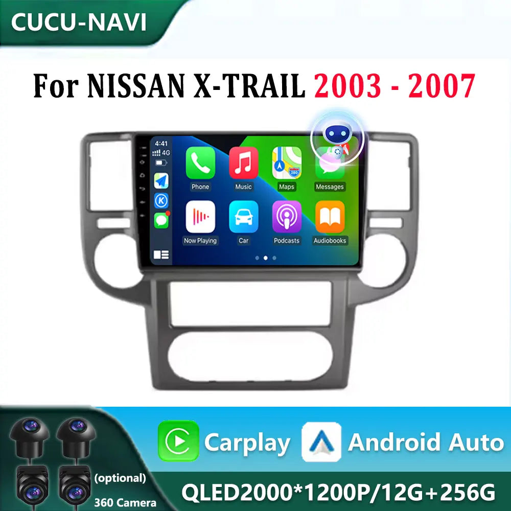 Car Radio Multimedia Video Player For NISSAN X-TRAIL 2003 - 2007 Navigation GPS Carplay An | AUTOKITSHOP