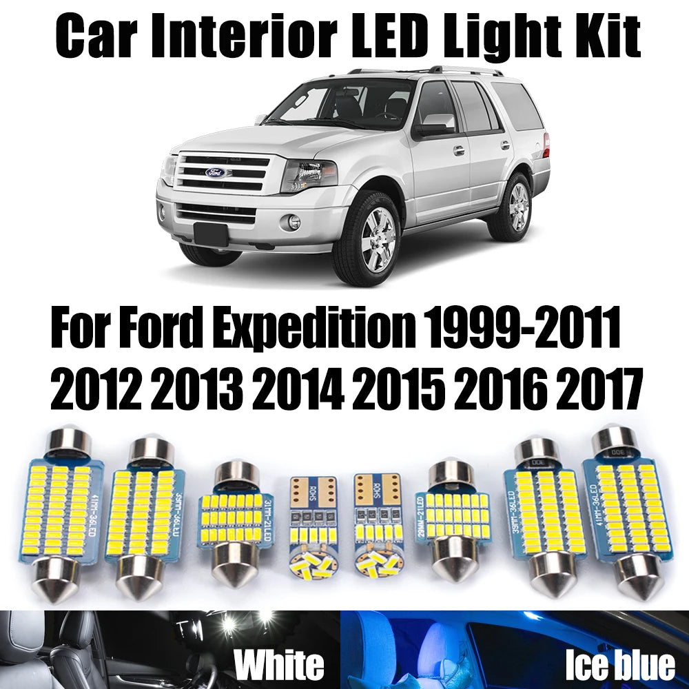 LED Interior Light Kit for Ford Expedition 1999- 2016 - Canbus Dome Map Door Trunk Bulbs | AUTOKITSHOP