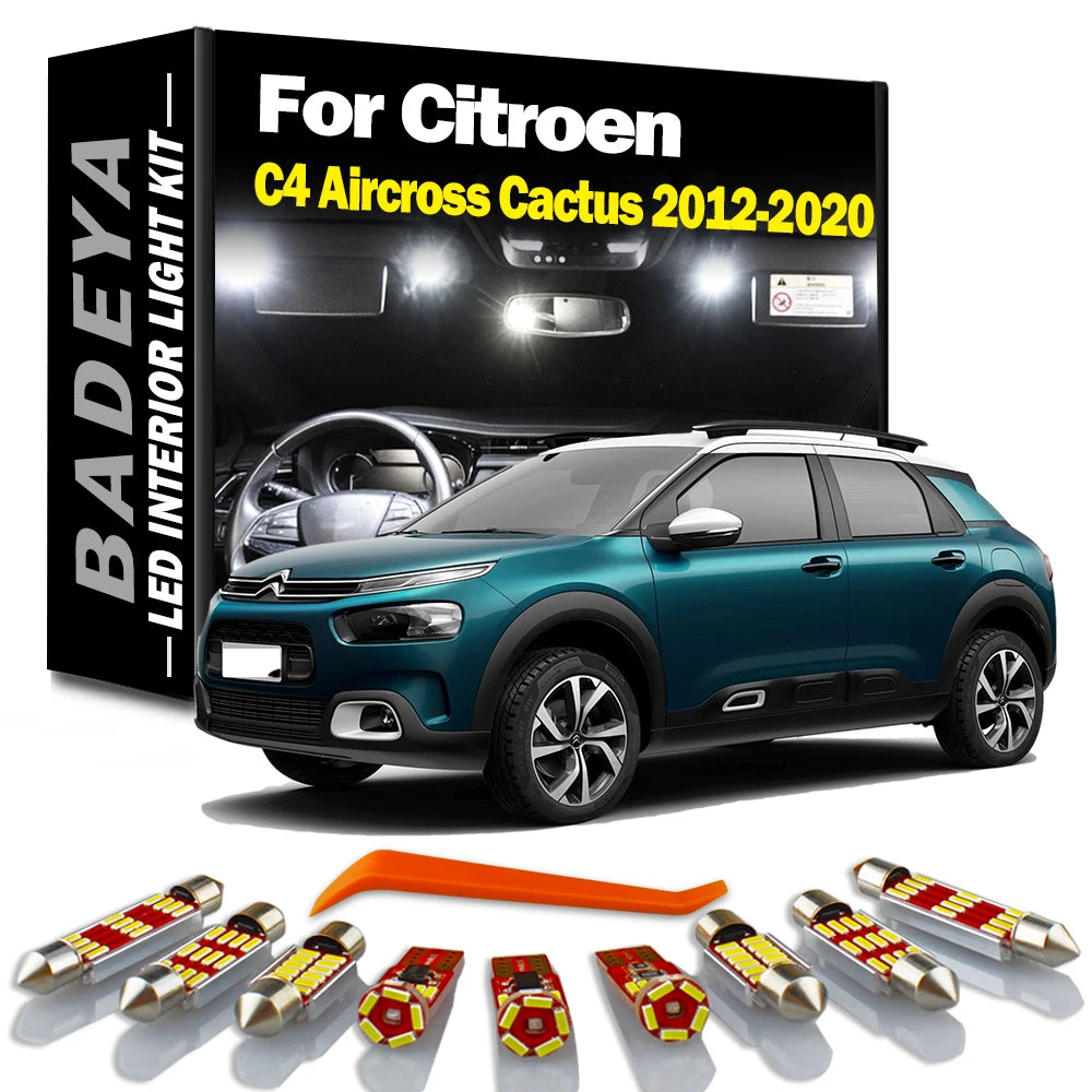 BADEYA Canbus LED Interior Map Dome Light Kit For Citroen C4 Aircross Cactus 2012-2017 201