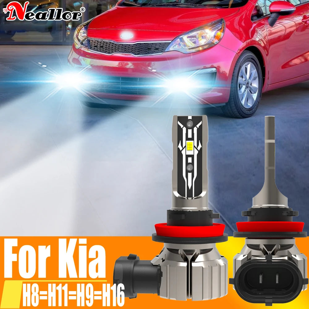 2x H11 H8 Led Fog Lights Headlight Canbus H16 H9 Car Bulb Driving Running Lamp 12v 55w For