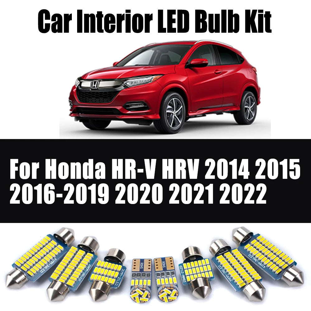 12-Piece LED Interior Light Kit for Honda HR-V HRV 2014 - 2018 - Canbus Dome Map Door Trunk Bulbs | AUTOKITSHOP