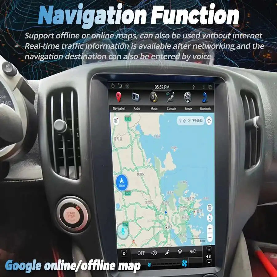 13.8" Screen 256G Android Carplay For Nissan 370Z 2008-2019 Car Radio Navigation Head Unit
