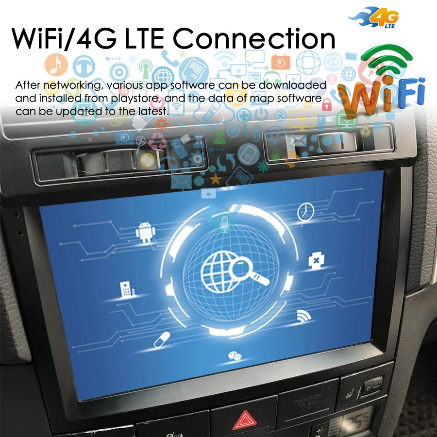 Android 13 AI Voice Car Radio 8+128GB GPS Navigation Stereo For VW Volkswagen Touareg 2002