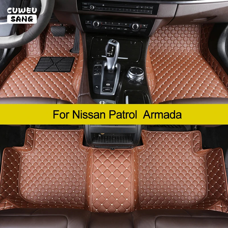 CUWEUSANG Custom Car Floor Mats For Nissan Patrol Y61 Y62 Y63 Armada Auto Carpets Foot Coc | AUTOKITSHOP