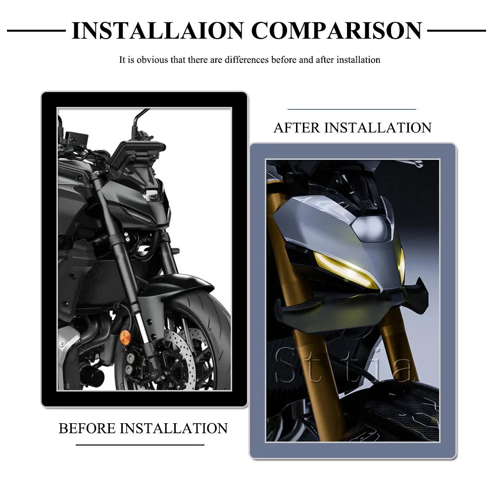 2025 For Yamaha MT 07 MT-07 MT07 2026 Motorcycle Accessories Aluminum Frontal Spoilers Aerodynam - Automotive LED Light