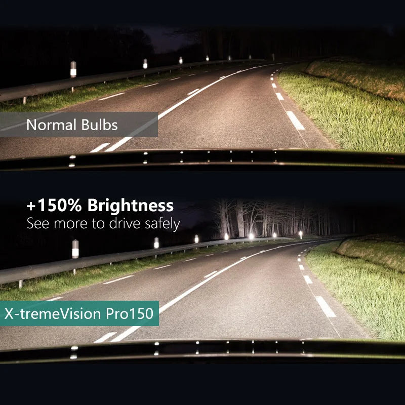 Philips H7 H4 12V 55W Halogen Headlight Up to 150% 200% More Brightness Car Genuine Origin