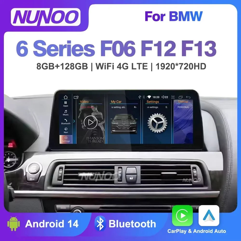 Android 14 Radios Carplay Monitor For BMW 6 Series F06 F12 F13 2011-2018 Car Multimedia Pl