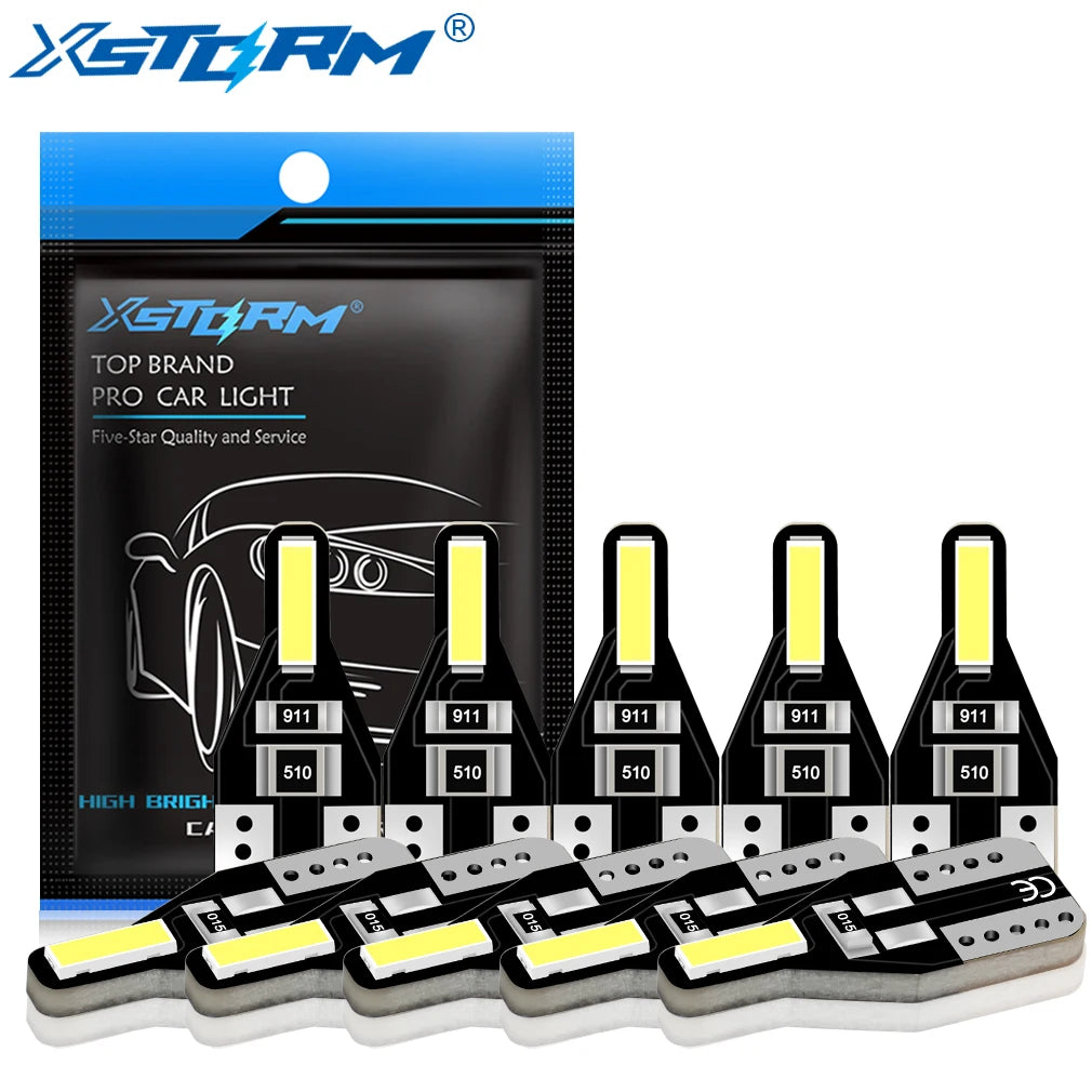 10-Piece LED Interior Light Kit for W5W T10 - Canbus Error-Free Interior Bulbs