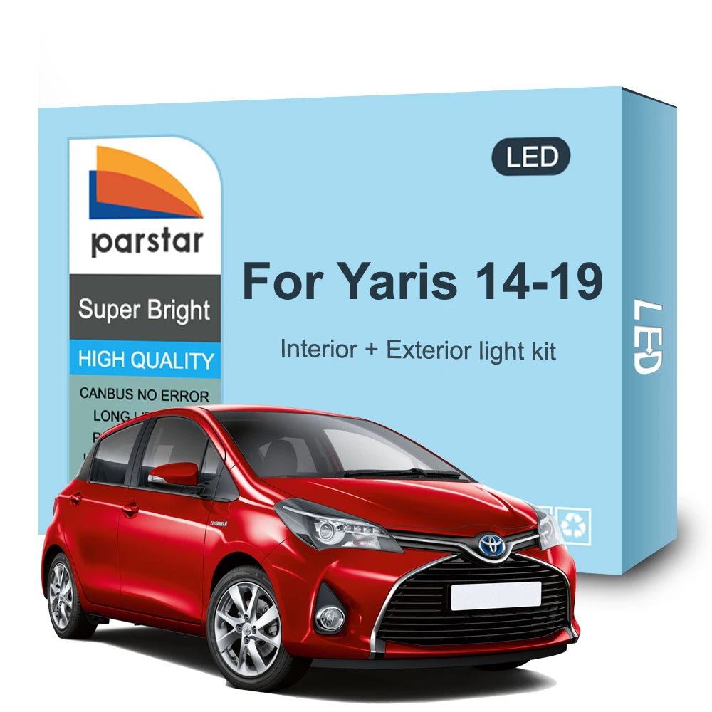 LED Interior and Exterior Light Kit For Toyota Yaris 2014 2015 2016 2017 2018 2019 LED Bulb Fog Turn Signal Lamp Reverse Light