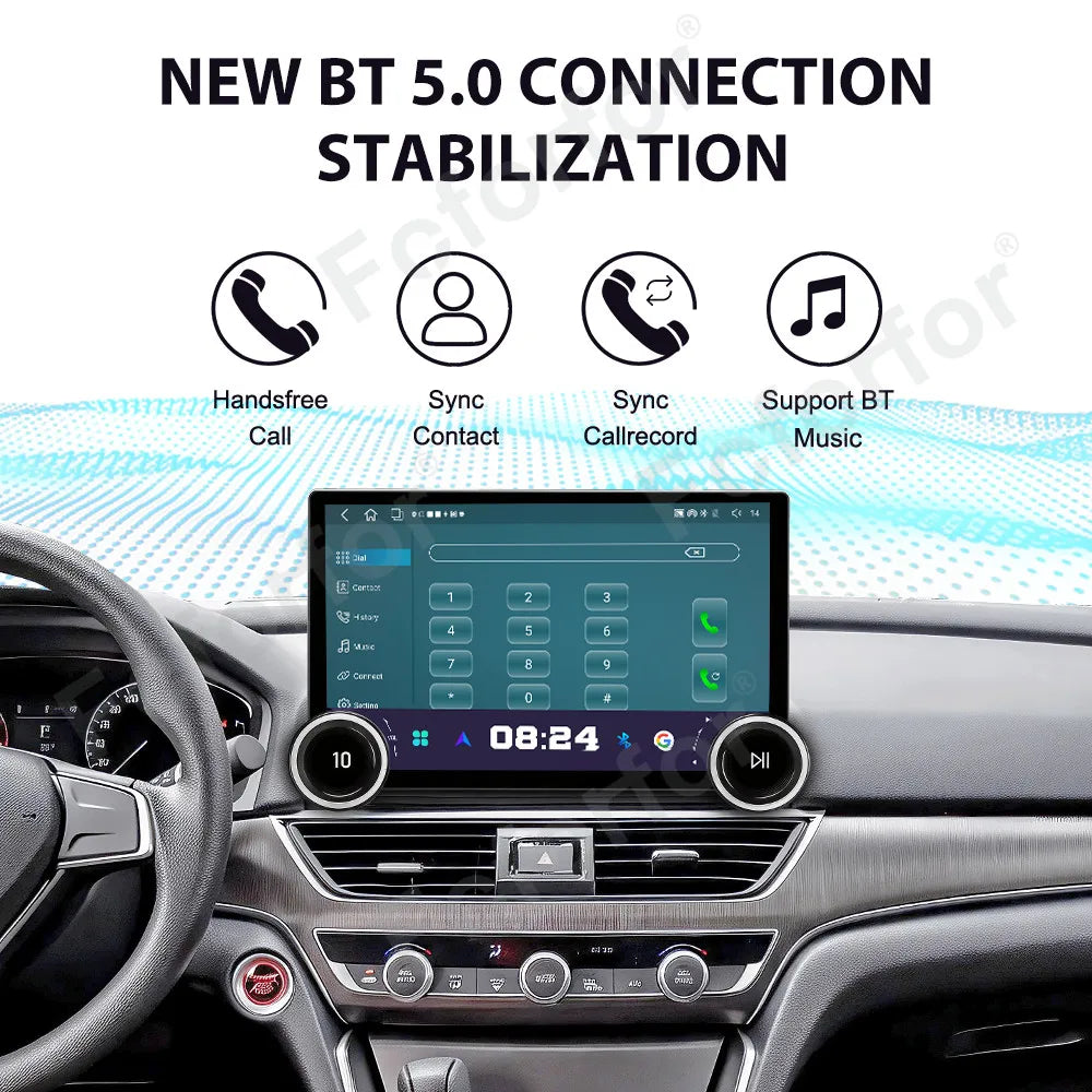 Slim Large 11.5 Inch HD Touch Screen Android 15 Wireless CarPlay GPS Multimedia DSP Head U