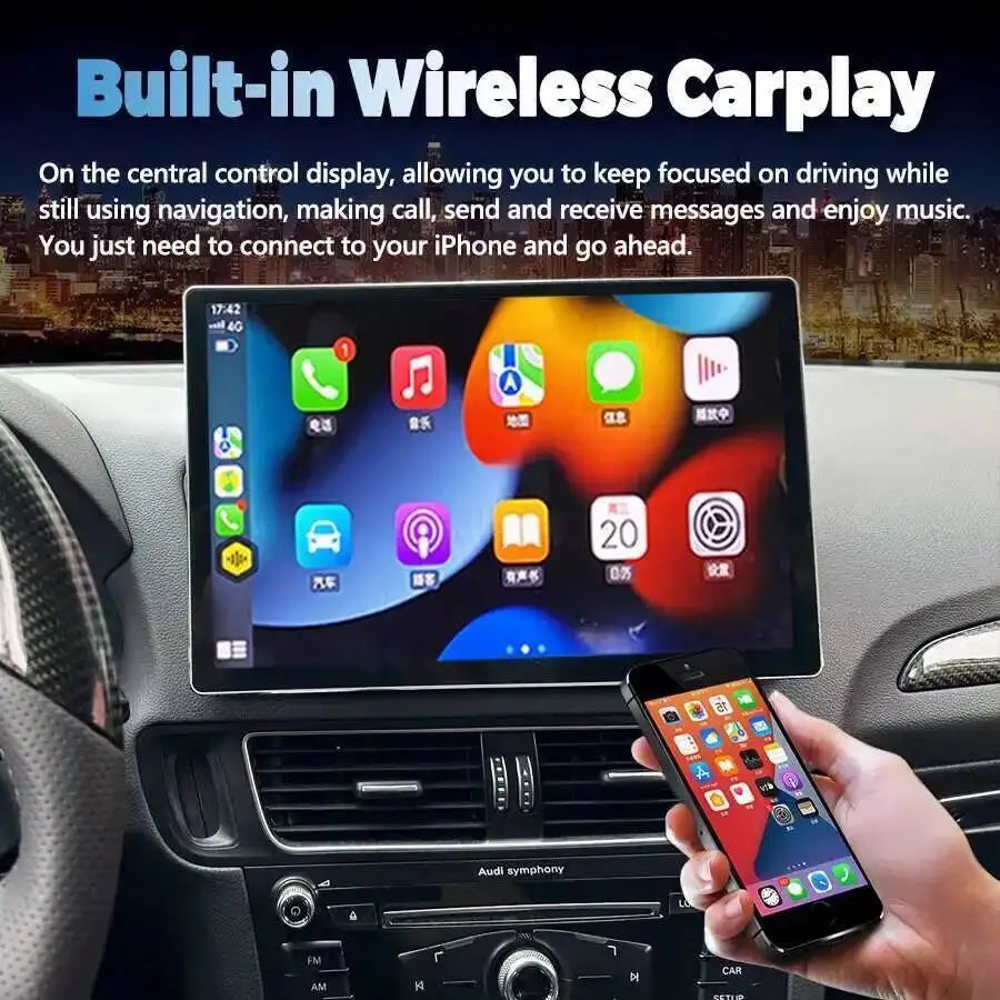Android Screen Car Stereo For Audi Q5 2009-2016 WIFI 4G SIM Split Screen BT GPS Navi Multi