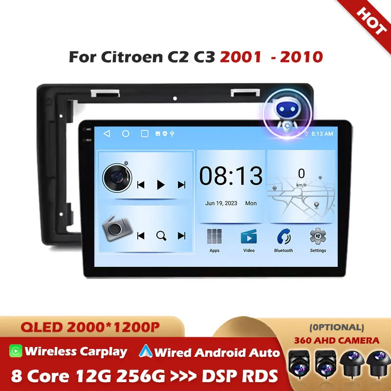 Android Car Radio For Citroen C2 C3 2001 2002 2003 - 2010 Multimedia Player GPS Navigation