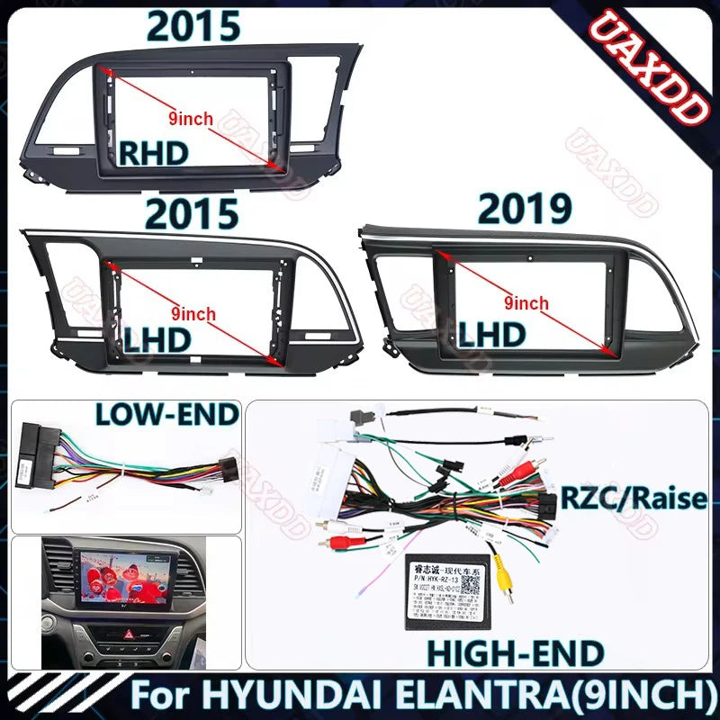 For HYUNDAI 2015-2019 ELANTRA 9INCH LHD-RHD Car Radio Android Stereo Audio Screen Multimed