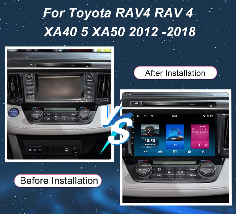 Android 15 Car DVD Carplay For Toyota RAV4 RAV 4 XA40 5 XA50 2012 -2018 Auto Radio Stereo