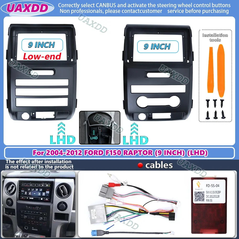 9 Inch For Ford Raptor F150 2004-2012 Stereo Car Radio Android MP5 Player 2 Din Head Unit