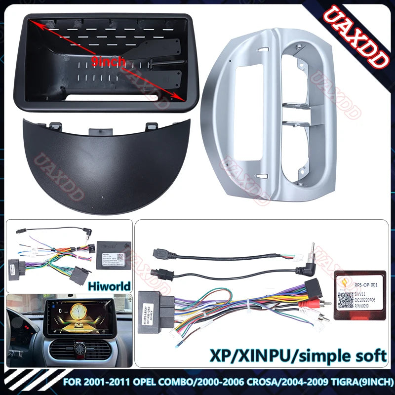 FOR 2001-2011 OPEL COMBO 2000-2006 CROSA 2004-2009 TIGRA 9INCH Player Radio Android Stereo
