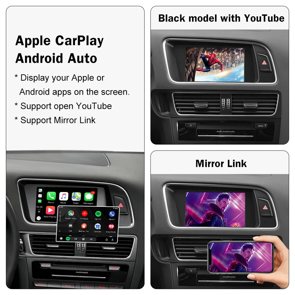 Wireless CarPlay for Audi Q5 2009-2017,Support Android Auto MirrorLink Air Play Siri Origi | AUTOKITSHOP