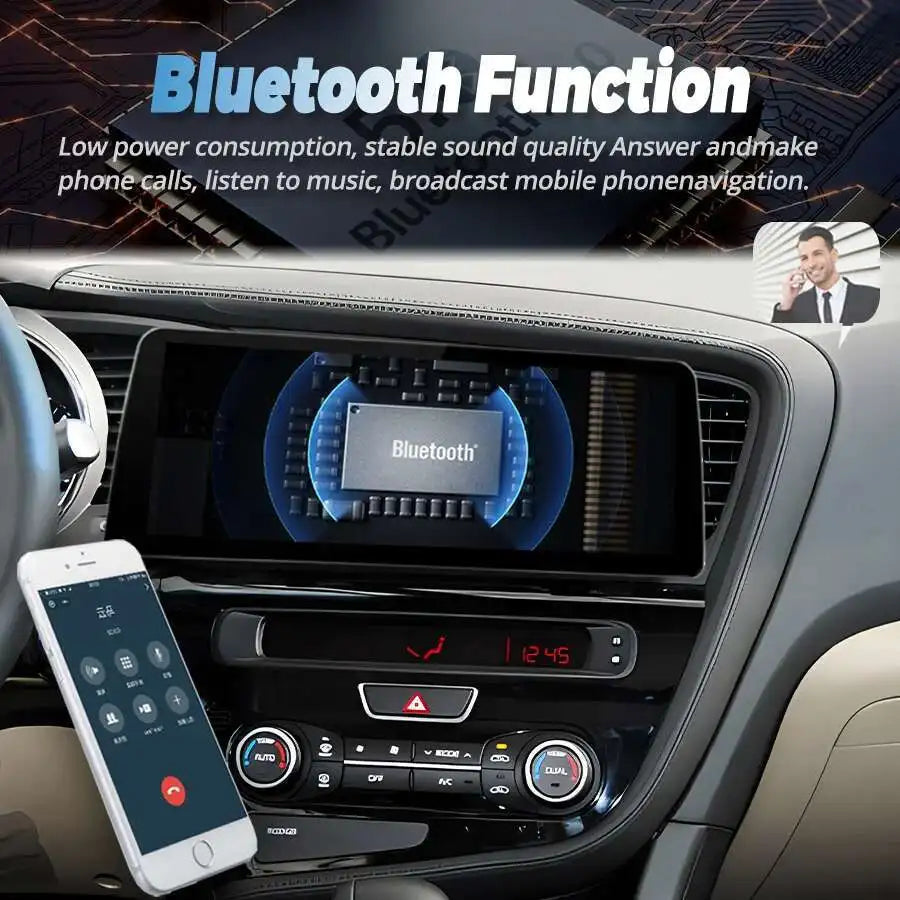 12.3inch Multimedia Carplay Head Unit Wide Screen Car Video Player 2Din Radio Stereo For K