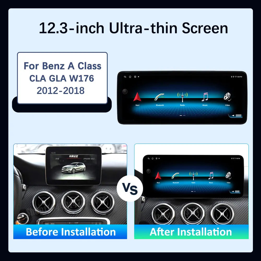 HD Touch Screen Car Multimedia Video Player for Benz A CLASS CLA GLA W176 2012 - 2018 Andr