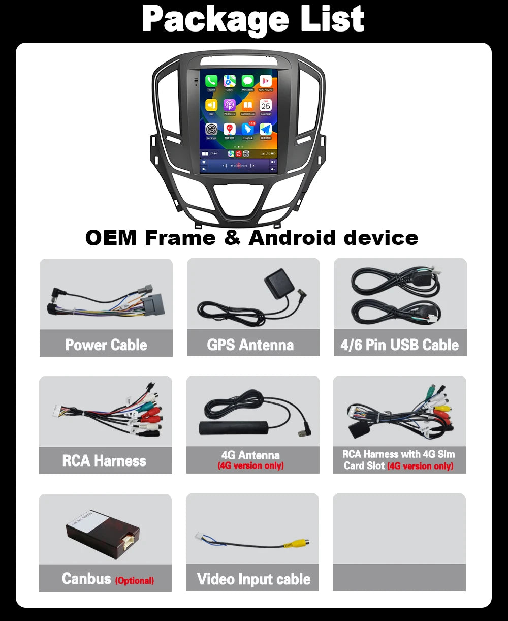 9.7" Wireless Android 16 Carplay For Opel Insignia Buick Lacrosse Regal 2013-2017 4G+WIFI