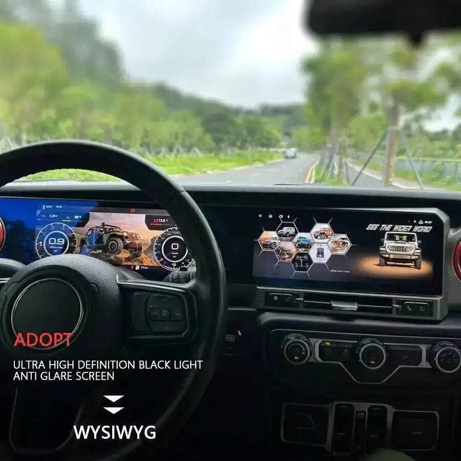For Jeep Wrangler 2018-2022 LCD Android Video Player Navigation Dual Screen Stereo Auto Ca | AUTOKITSHOP