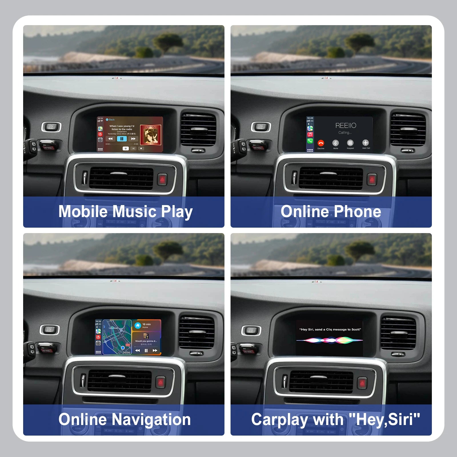 For Volvo XC60 S60 V60 V40 Wireless CarPlay Android Auto Interface Decoder Module Support