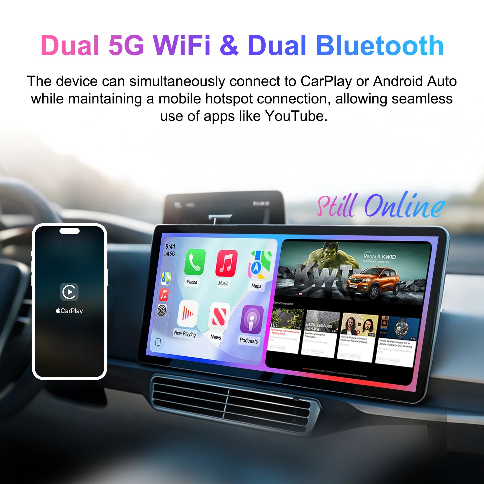 RGB - Ambient Light - for Smart - App Control - Car Interior Lighting