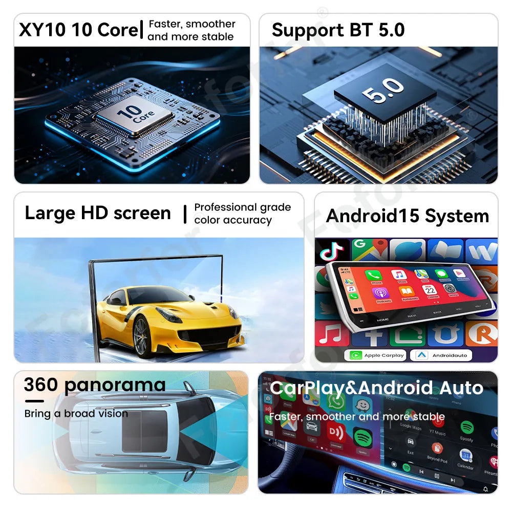 Pro Edition 11.5 Inch Android 15 HD Touch Wireless CarPlay Android Auto GPS Navi Player St