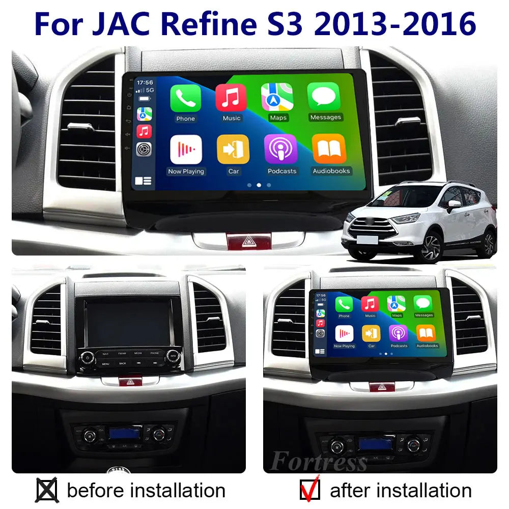 Android 16 Auto For JAC Refine S3 2017 2018 - 2019 Car Radio Stereo Multimedia Video Playe