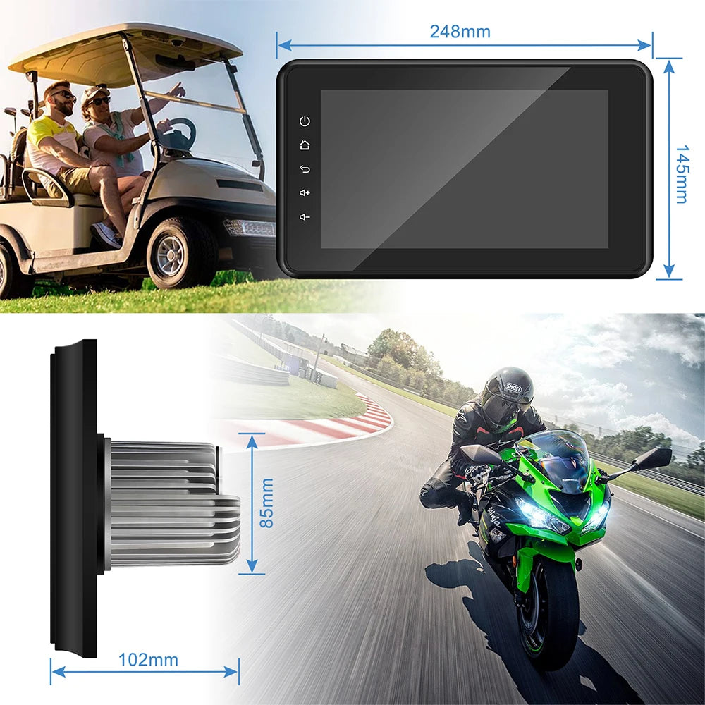 8 inch Waterproof IP6X marine multimedia player with Wireless CarPlay Android Auto perfect