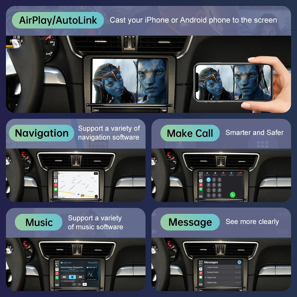 Road Top Wireless Carpaly for Porsche 911 918 PCM 3.1 System Support Android Auto Rear Cam