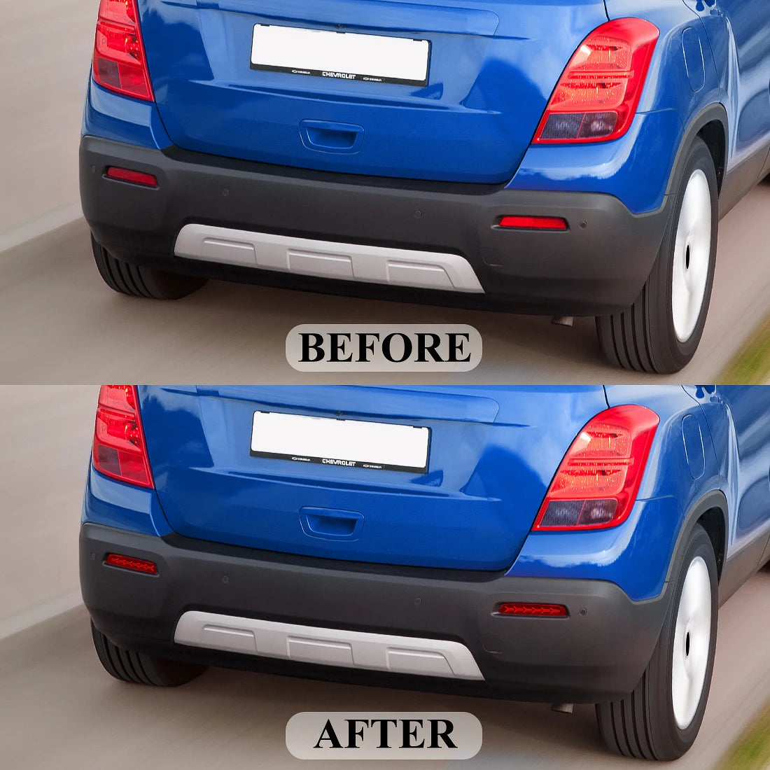 LED Rear Bumper Reflector Lights For Chevrolet Chevy Trax 2012 2013 2014 Brake Warning Dyn | AUTOKITSHOP