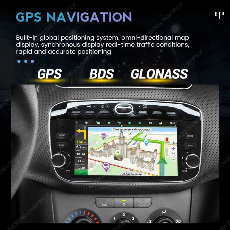 7inch IPS Car Radio Wireless CarPlay Android Auto Multimedia Player GPS Stereo For Fiat Li