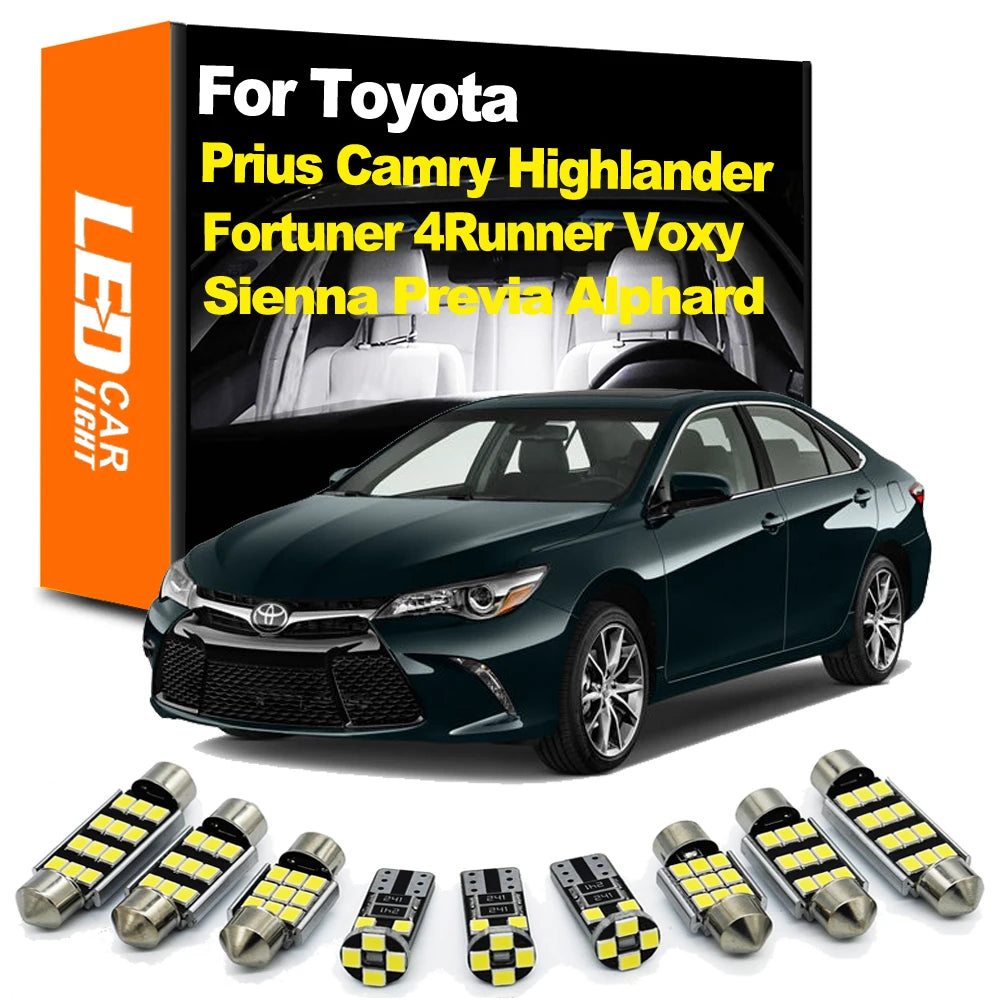 LED Interior Light Kit for Toyota Sienna Previa Voxy Alphard Prius Camry Highlander 4Runner Fortuner Canbus Car Bulb ...
