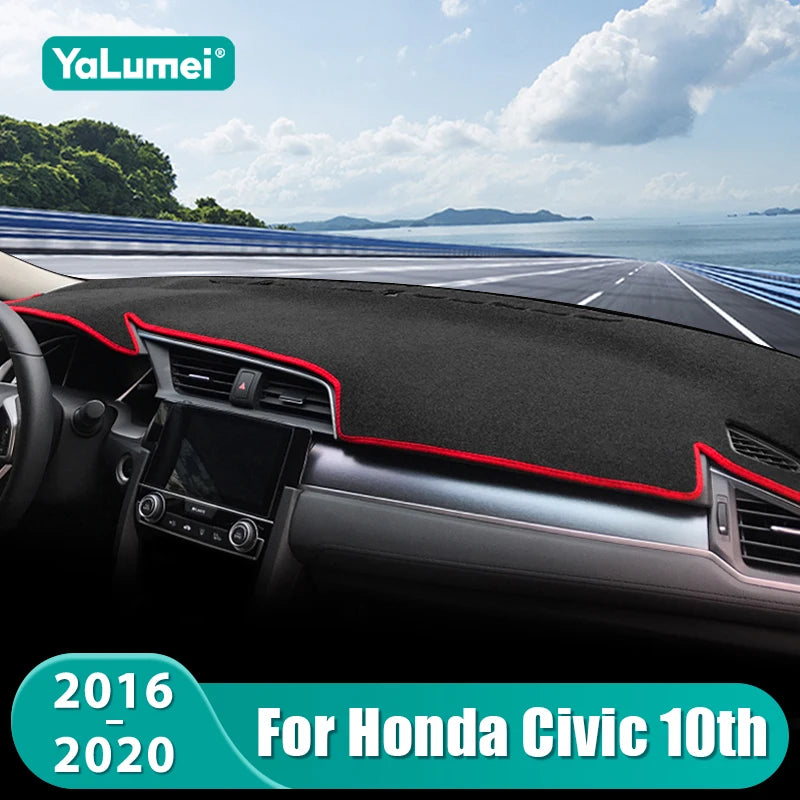 For Honda Civic 10th 2016 2017 2018 2019 2020 Car Dashboard Mat Sun Shade Instrument Desk Non-sl - Automotive LED Light