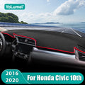 For Honda Civic 10th 2016 2017 2018 2019 2020 Car Dashboard Mat Sun Shade Instrument Desk Non-sl - Automotive LED Light
