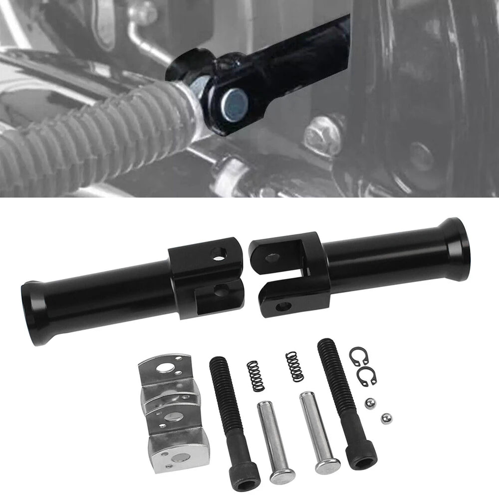 Footpeg Supports Passenger Foot Pegs Mounting Brackets For Harley Softail Fat Boy Street Bob Bre - Automotive LED Light