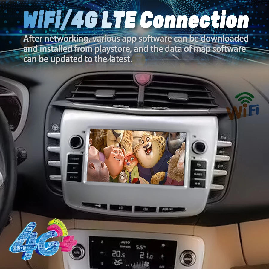 Android Screen AI Voice Control Car Radio For Lancia Delta 2009-2019 Carplay Multimedia Pl