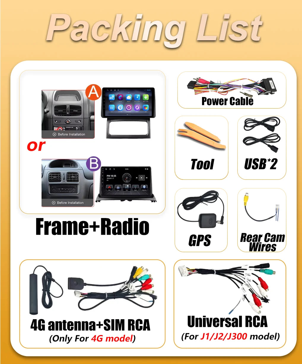 Car Radio Wireless Carplay For Renault Clio 2 BB CB MK2 2000 2001 2002 2003 2004 - 2012 An | AUTOKITSHOP