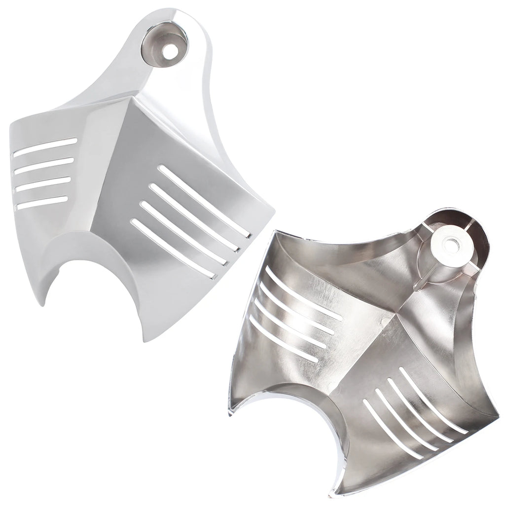 Chrome Motorcycle Big Twin Cowbell Horn Cover Fit For Harley Dyna Softail Sportster Road King St - Automotive LED Light