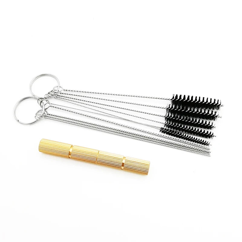 11x Motorcycle Carb Tool Jet Nozzle Wire Terminal Plug Cleaning Needle Brush Kit