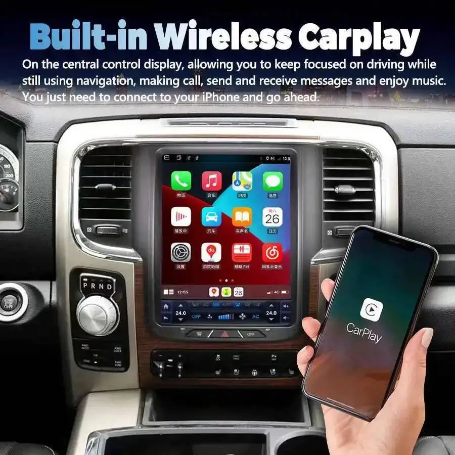 256GB Car Android 13 IPS Screen For Dodge RAM 1500 2011-2017 Radio Multimedia Stereo Video | AUTOKITSHOP