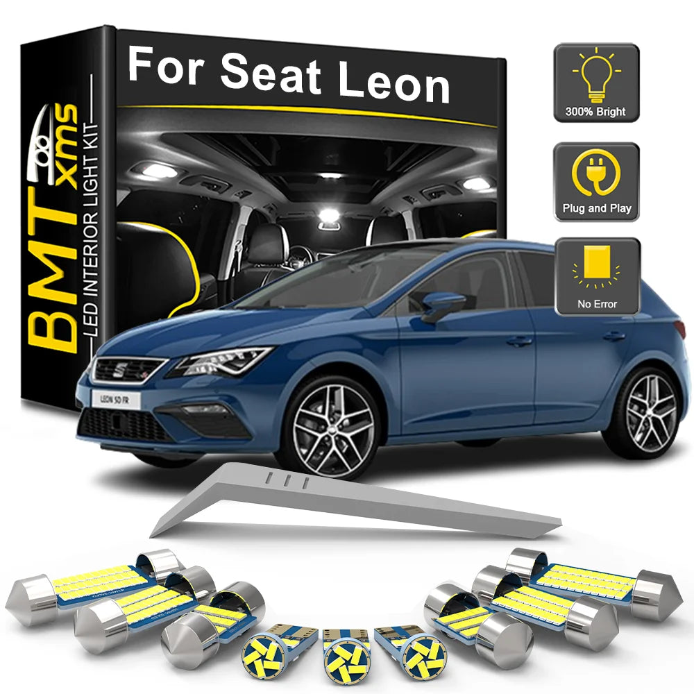 LED Interior Light Kit for Seat Leon MK3 MK2 MK1 3 2 1 5F 1M 1P 1999-2022 - Canbus Dome Map Door Trunk Bulbs | AUTOKI...