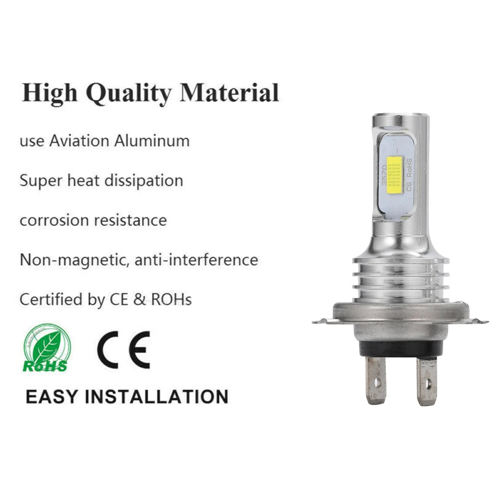 2Pcs 20000LM H7 H4 H8 H11 LED Headlight 9005 HB3 9006 HB4 CSP LED Headlamp Bulb 120W Turbo Auto Lamp 6000K 12V