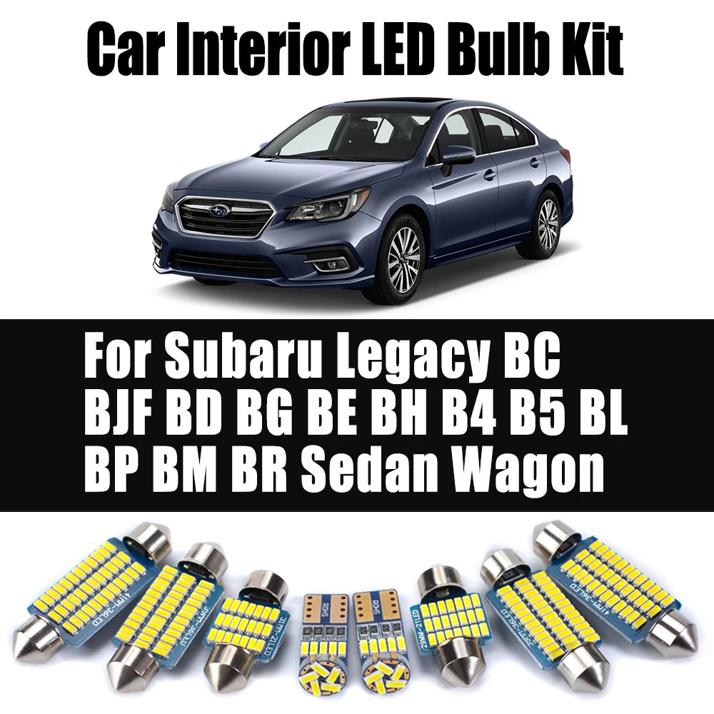 LED Interior Light Kit for Subaru Legacy BC BJF BD BG BE BH B4 B5 BL BP BM BR Sedan Wagon LED Interior Map Dome Trunk...